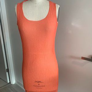 Ports 1961 Sheer silk dress in coral